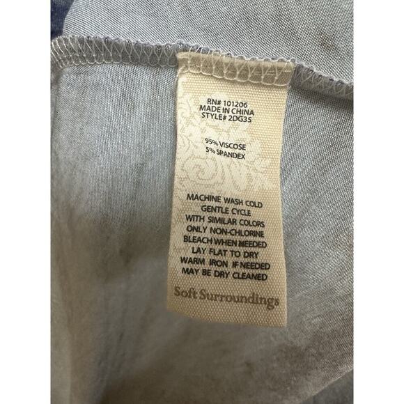 Soft Surroundings Delphinium Long Maxi Dress NWT Size M Blue White - Picture 4 of 9